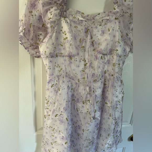 Ledin purple flower dress DISCONTINUED - Picture 7 of 8